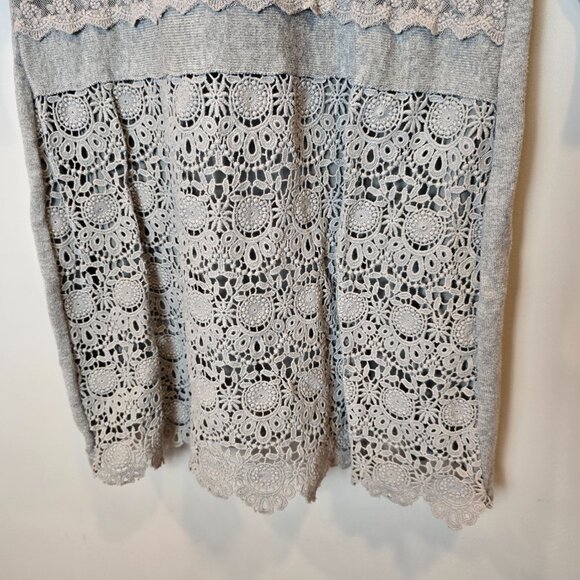 Sundance Dress Lovely Days Pointelle Knit Sweater Mini Crochet Boho Womens Small - Picture 3 of 7